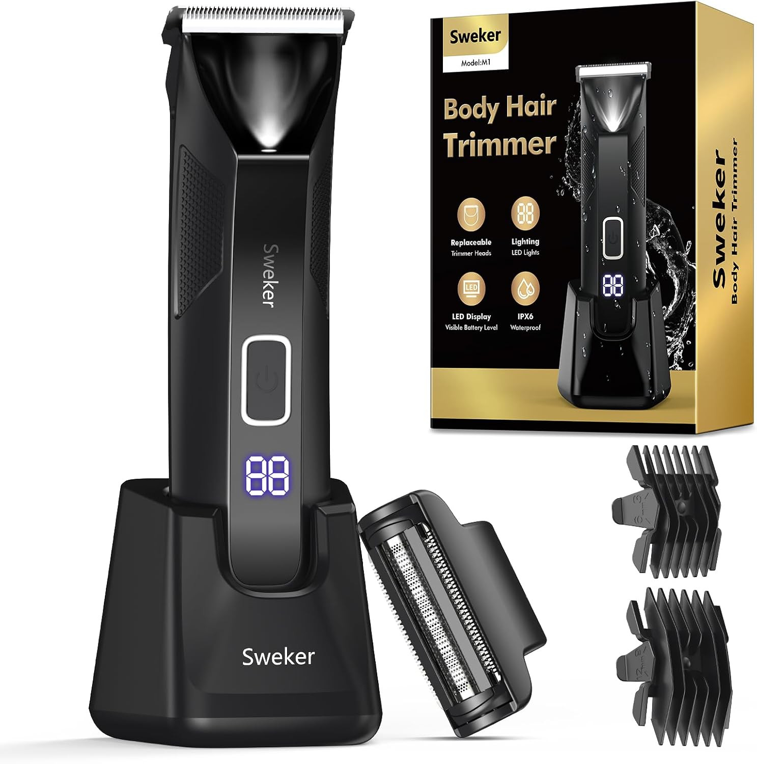 Body Hair Trimmer for Men, Manscape Ball Trimmer, 2-In-1 Body Pubic Hair Body Hair Trimmer for Men, Manscape Ball Trimmer, 2-In-1 Body Pubic Hair