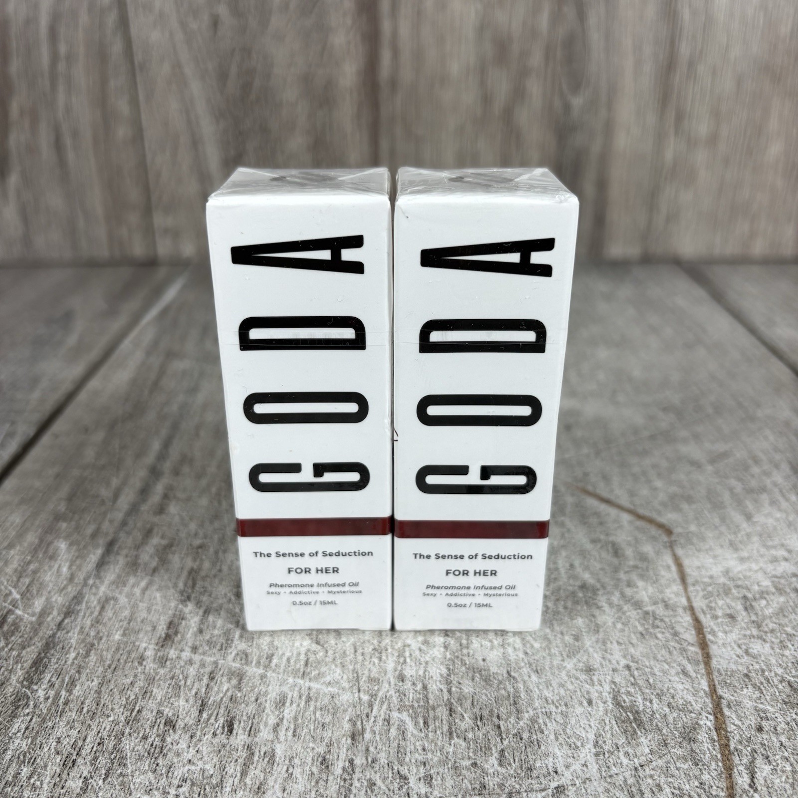 2 SEALED Goda For Her Pheromone Infused Perfume 0.5fl oz 15ml Vegan Jasmine Rose