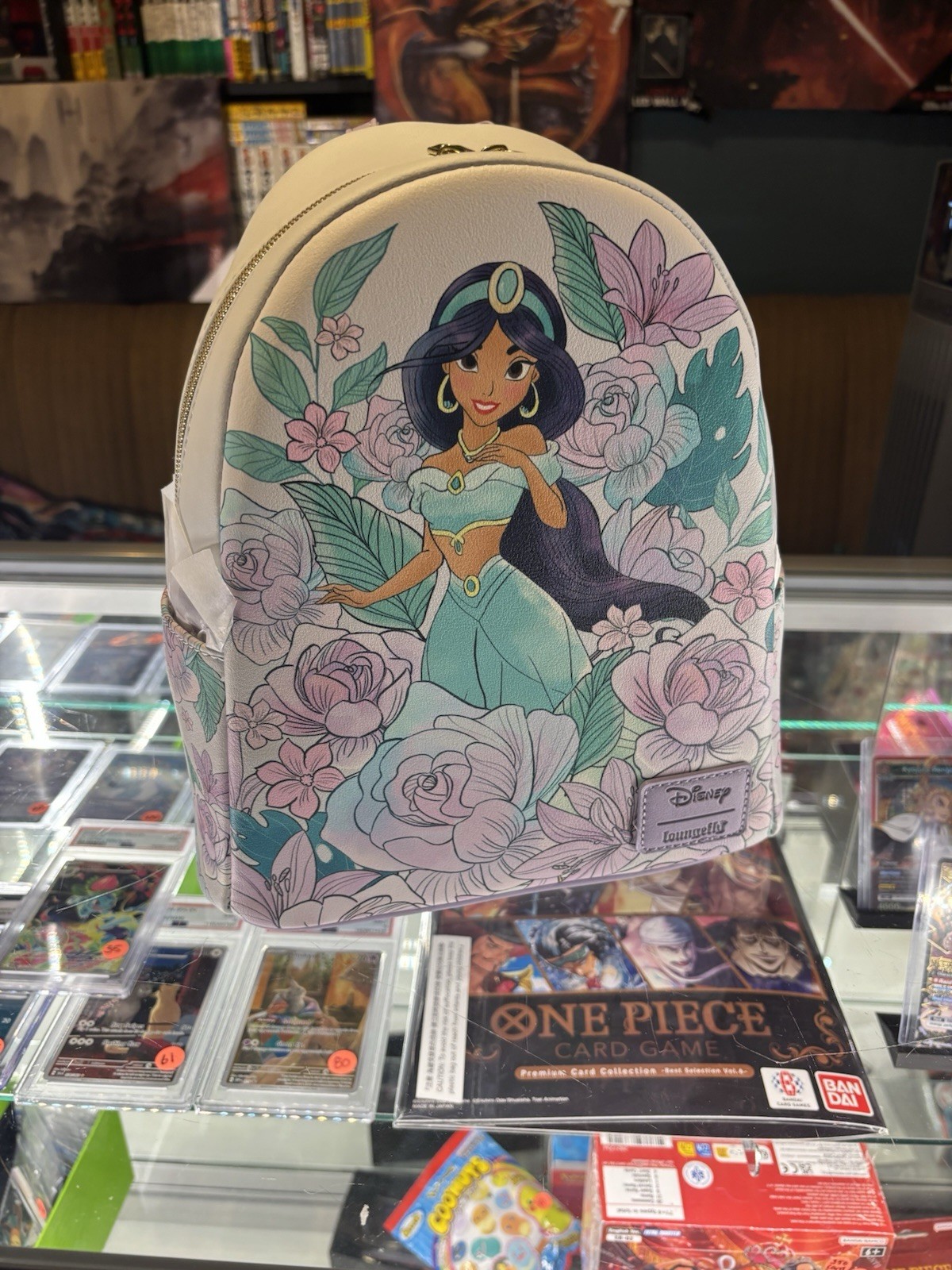 Loungefly Disney Jasmine Portrait Floral Mini Backpack Loungefly Disney Jasmine Portrait Floral Mini Backpack