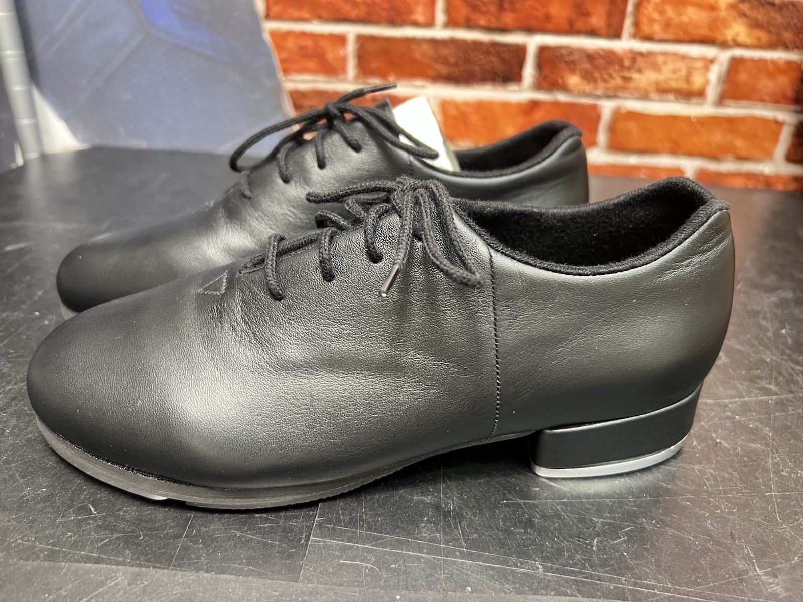 Bloch Sync Tap Shoes 7.5 M Black Leather Lace Up MEGA Taps Dance S0321L
