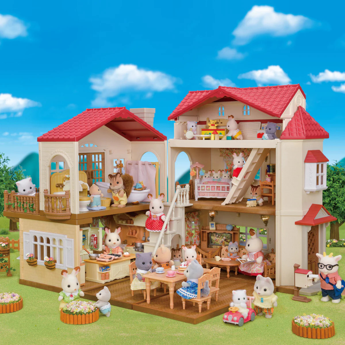 CALICO CRITTERS #CC2079 Red Roof Country Home - Secret Attic Playroom NEW