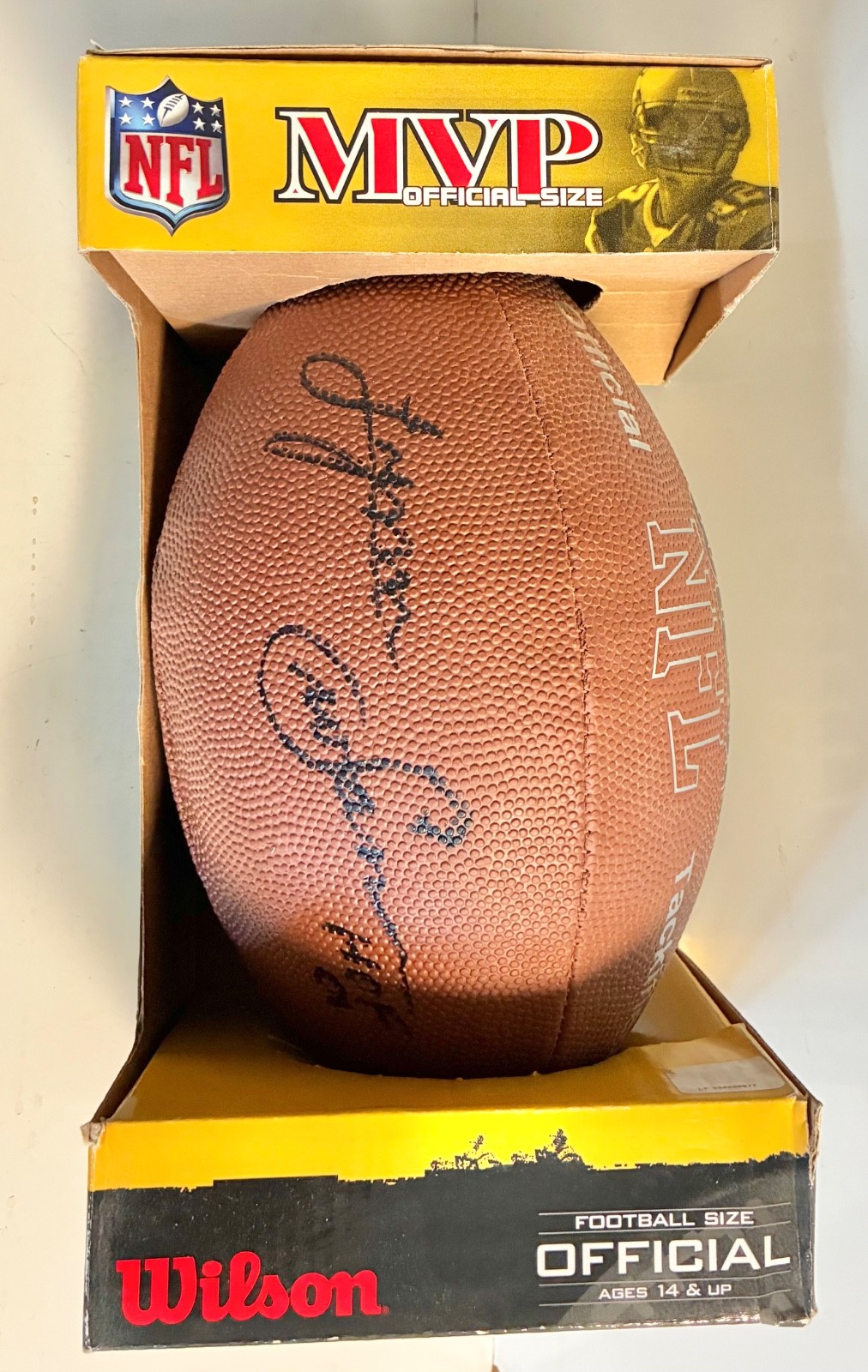 Lynn Swann Signed Wilson NFL MVP Full Size Football HOF 01 With Box