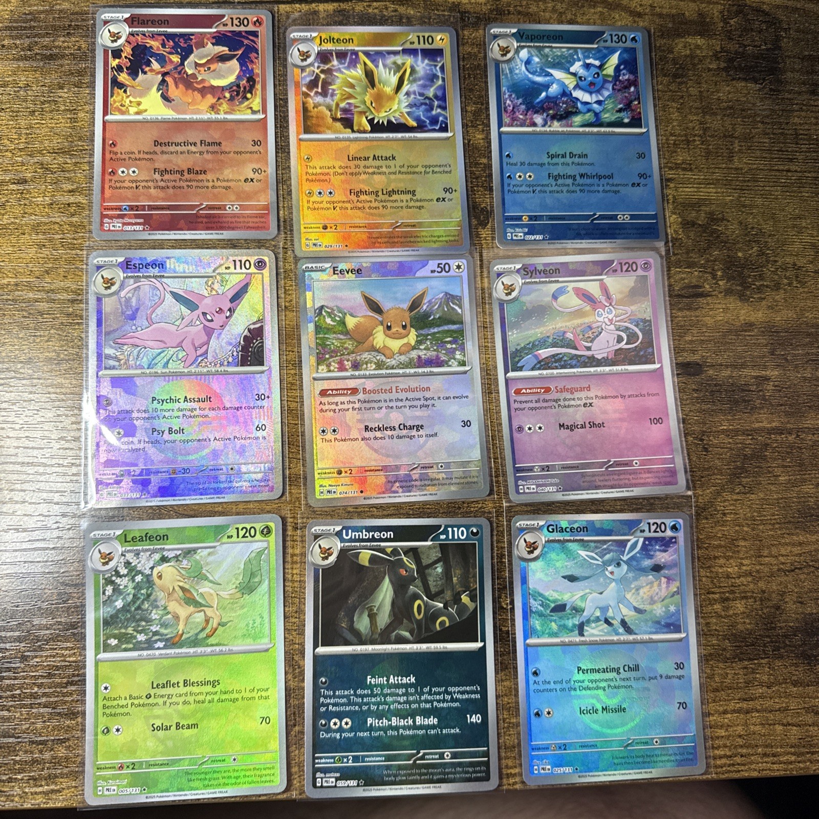 Prismatic Evolutions Complete Eeveelutions Poke Ball RH Set Pokémon- 9 Cards Prismatic Evolutions Complete Eeveelutions Poke Ball RH Set Pokémon- 9 Cards