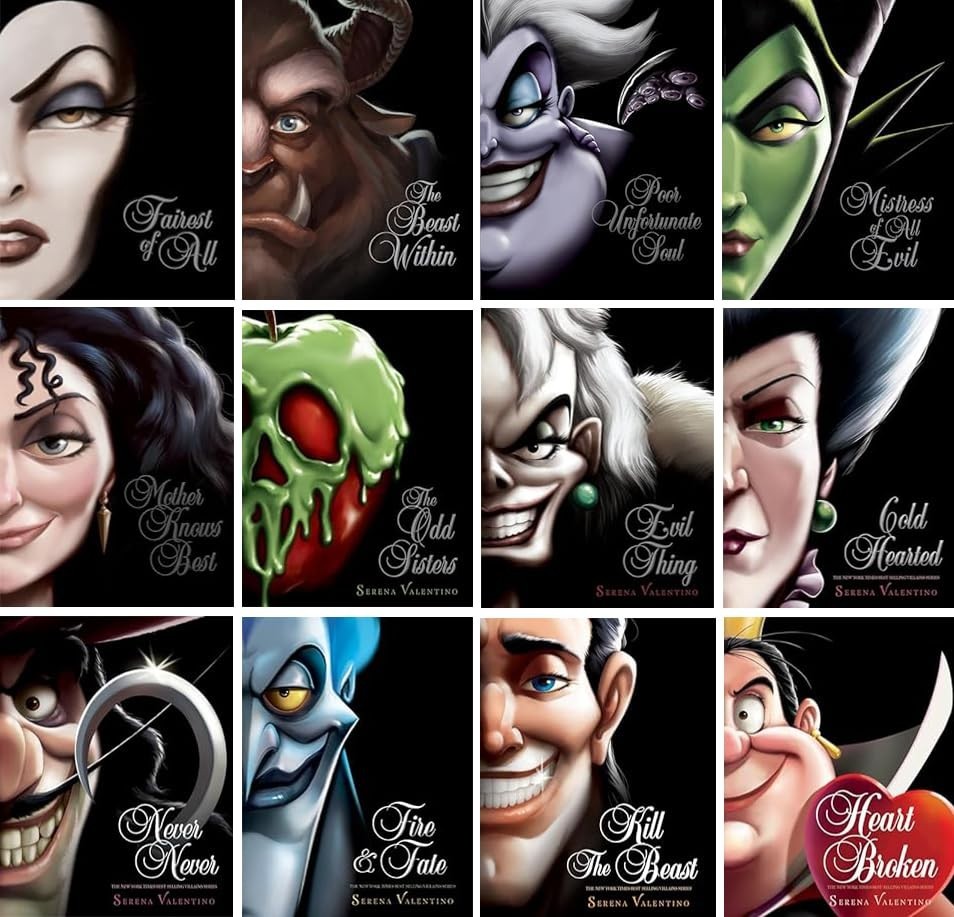 DISNEY VILLAINS 12 HARDCOVER BOOK SET by Serena Valentino BRAND NEW DISNEY VILLAINS 12 HARDCOVER BOOK SET by Serena Valentino BRAND NEW
