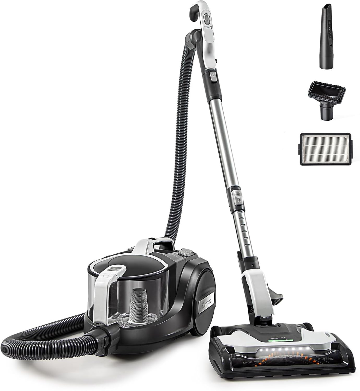 Kenmore DC5070 500 Pet Bagless Canister Vacuum w/ Hair Eliminator, 2 Motor, HEPA