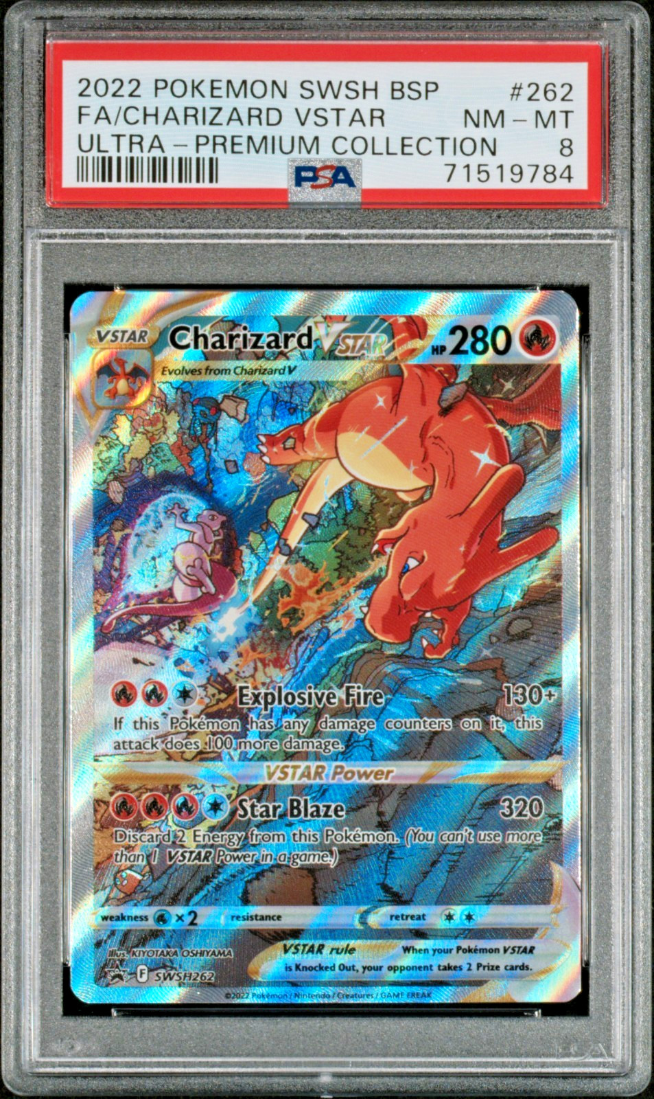 2022 Pokemon CHARIZARD VSTAR SWSH262 Ultra Premium Collection PSA 8 NM-MT