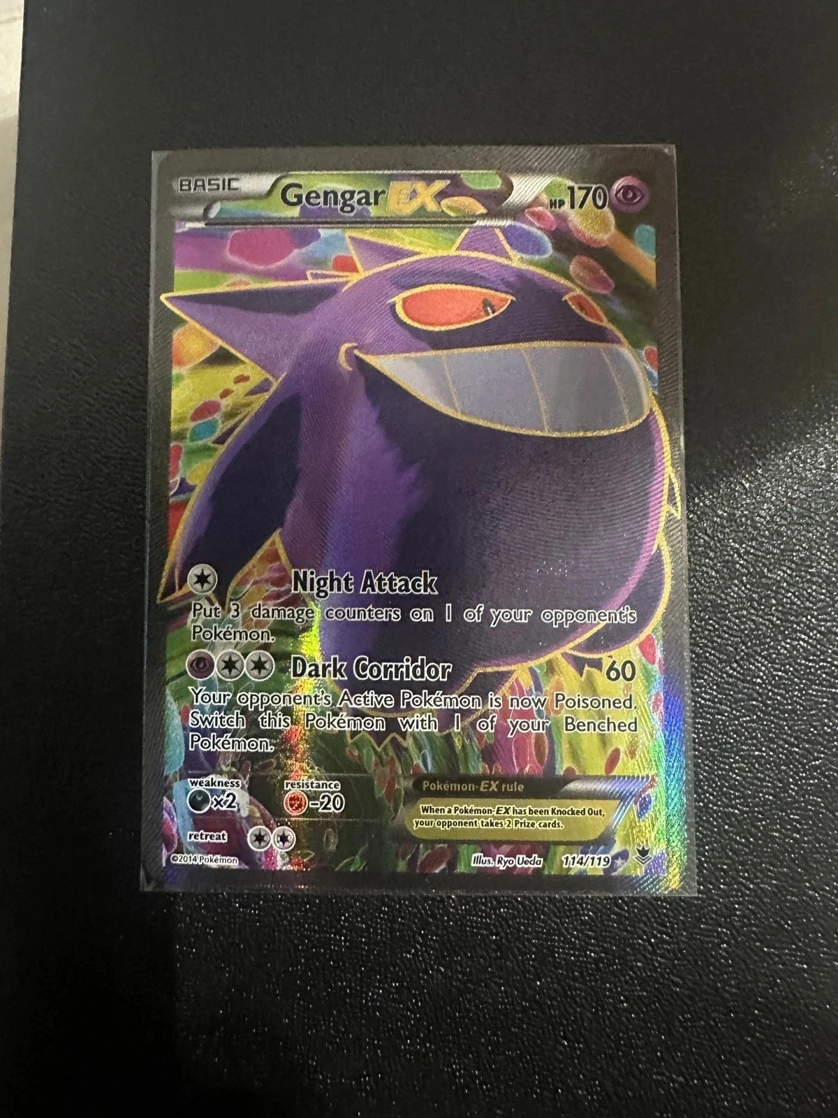 Gengar EX (114 Full Art) 114/119 XY-Phantom Forces Holo NM Gengar EX (114 Full Art) 114/119 XY-Phantom Forces Holo NM