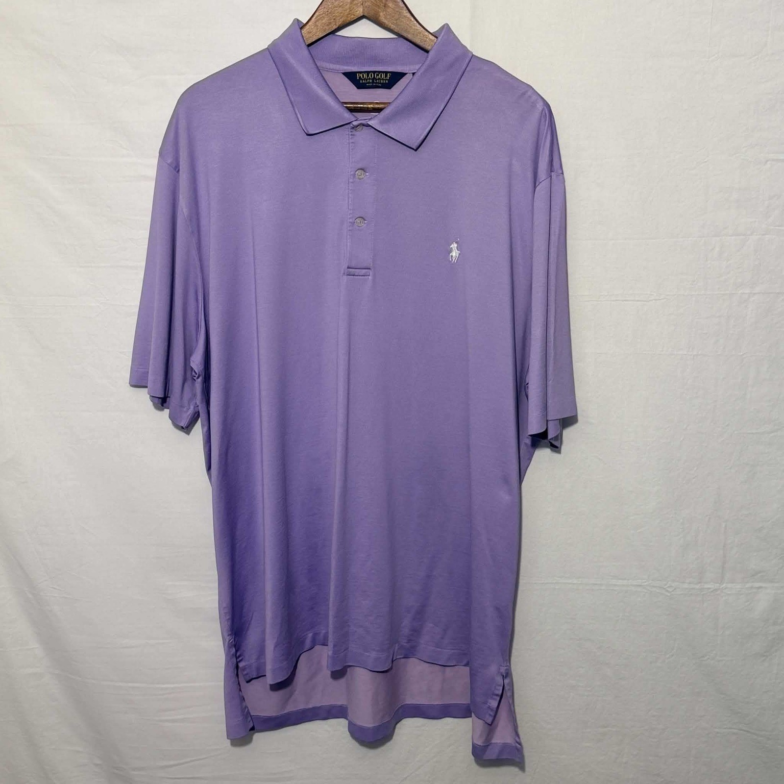 Polo Golf Ralph Lauren Mens 2XL XXL Pima Cotton Blend Polo Shirt Lavender Purple