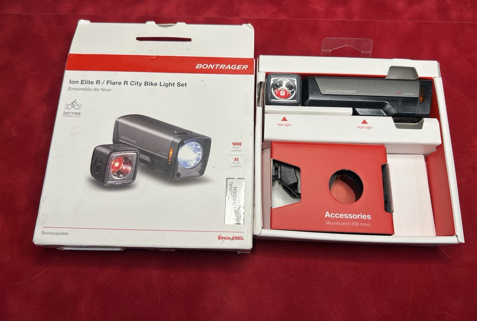 Bontrager Ion Elite R / Flare R City Bike Light premium rechargeable New Bontrager Ion Elite R / Flare R City Bike Light premium rechargeable New
