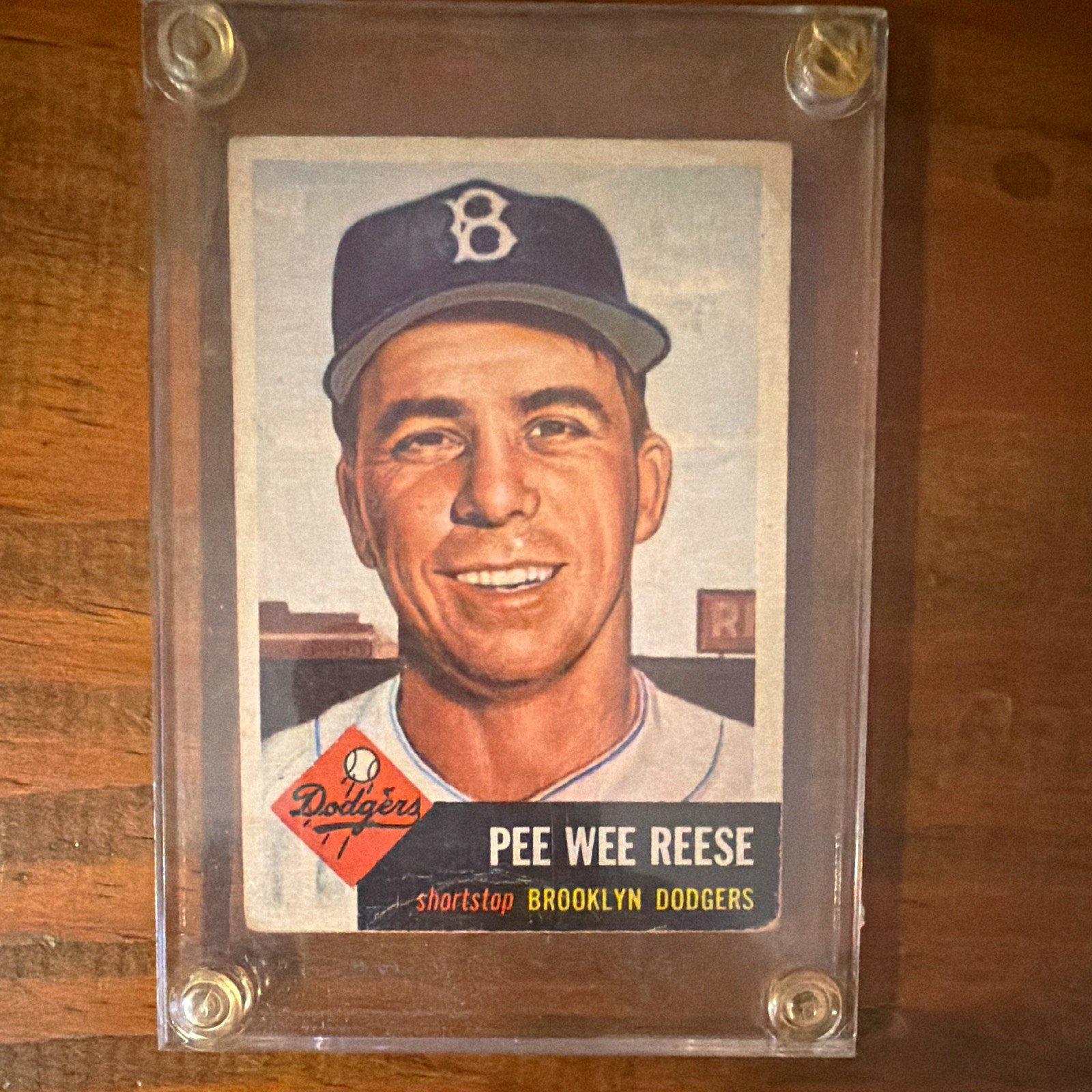 Topps 1953 #76 Pee Wee Reese Brooklyn Dodgers Base Set Baseball Card