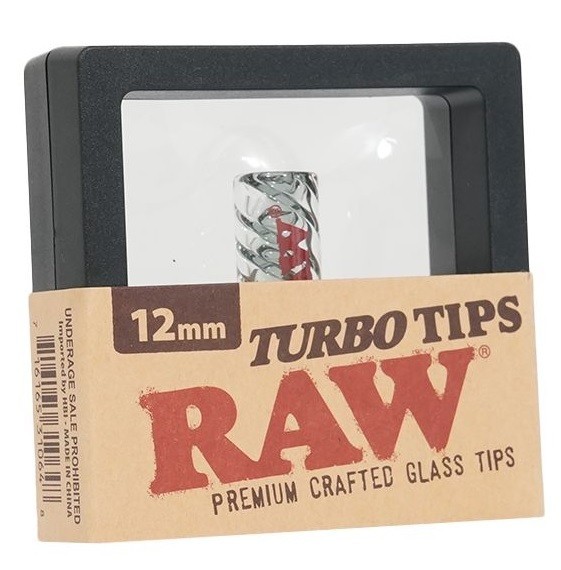 One RAW Rolling Papers GLASS TURBO TIP - 12mm - LIMITED - Premium Crafted Tips