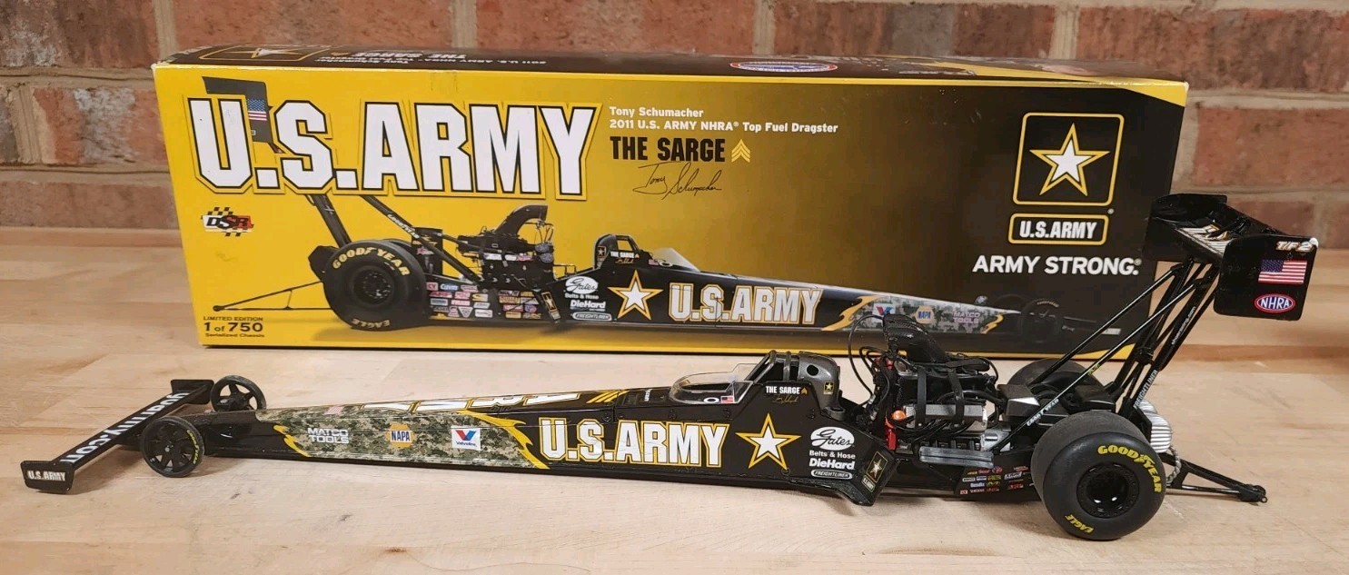 2011 Tony Schumacher 1:24 U.S Army Top Fuel Dragster The Sarge 1/750 NHRA