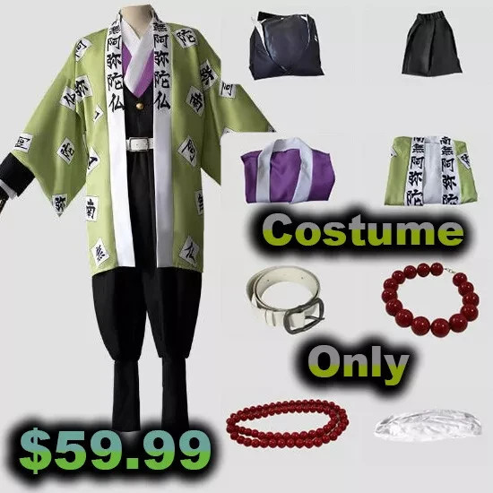 Demon Slayer Himejima Gyomei Cosplay Costume Kimetsu no Yaiba‌ Halloween Uniform