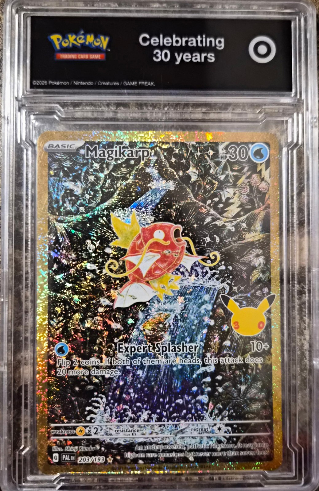 Pokemon TCG Magikarp 203/193 Paldea Evolved Illustration Rare Full Art Holo 30th Pokemon TCG Magikarp 203/193 Paldea Evolved Illustration Rare Full Art Holo 30th