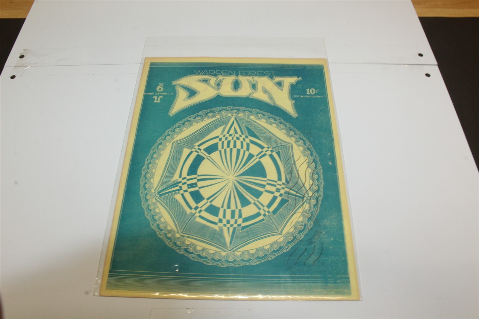 Vintage Warren Forest Sun Counterculture Paper Rock & Roll Issue #6 Cancel Stamp