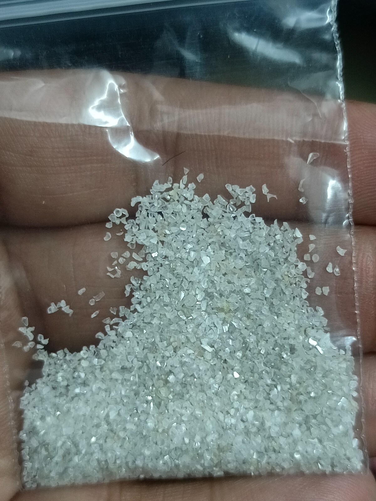 5.00+ Cts RAW NATURAL WHITE REAL DIAMOND DUST POWDER ROUGH LOT FOR RING