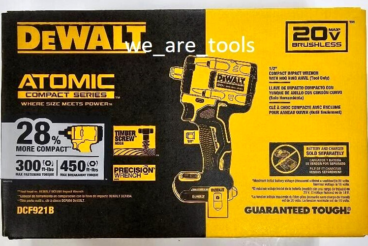 Dewalt DCF921B 20V 1/2\