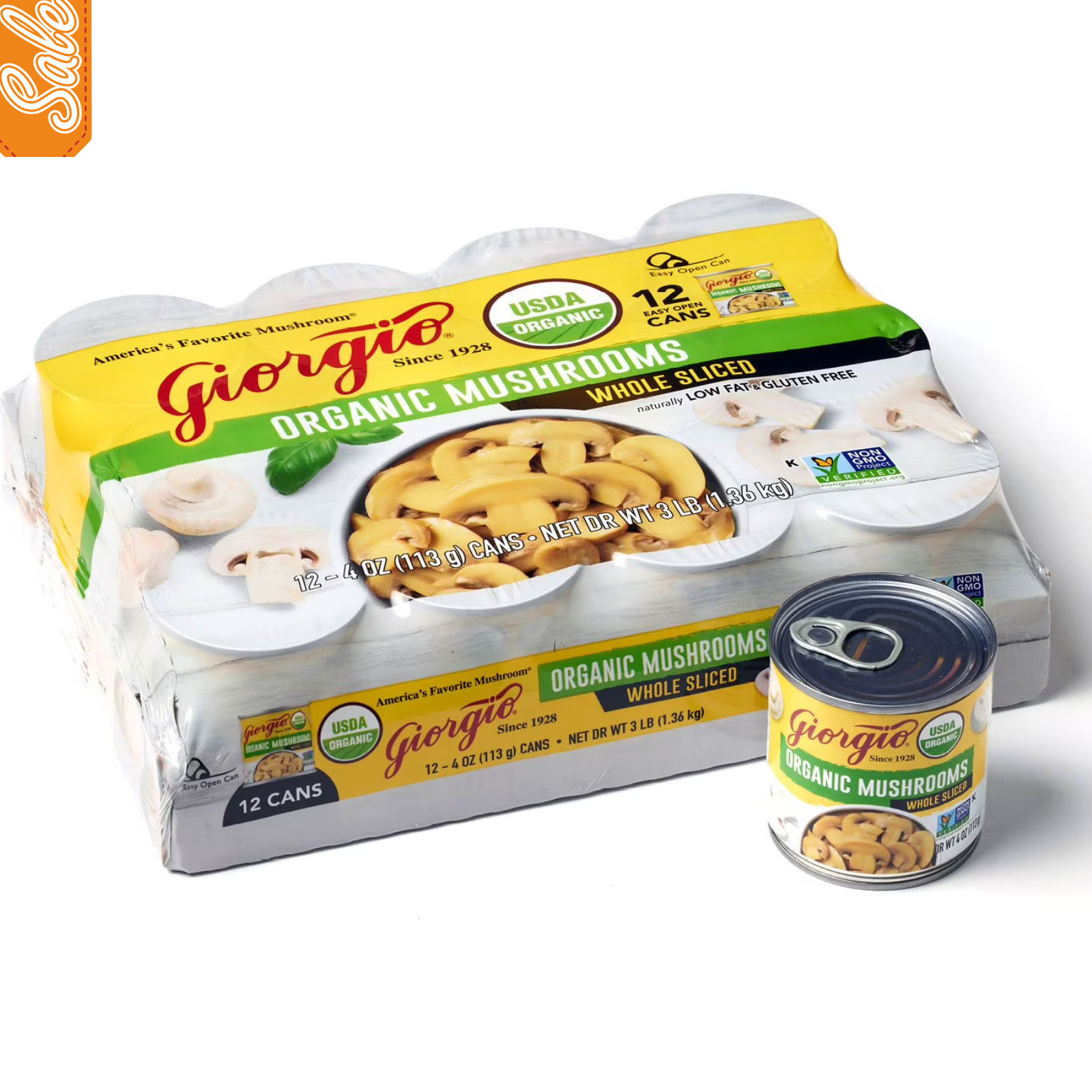 Giorgio Organic Mushrooms, 4 oz., 12 pk.
