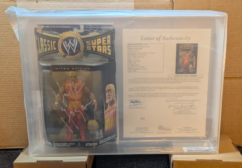 WWE 2009 JAKKS CLASSIC SUPERSTARS Signed Auto HULK HOGAN Exclusive CAS 80 JSA