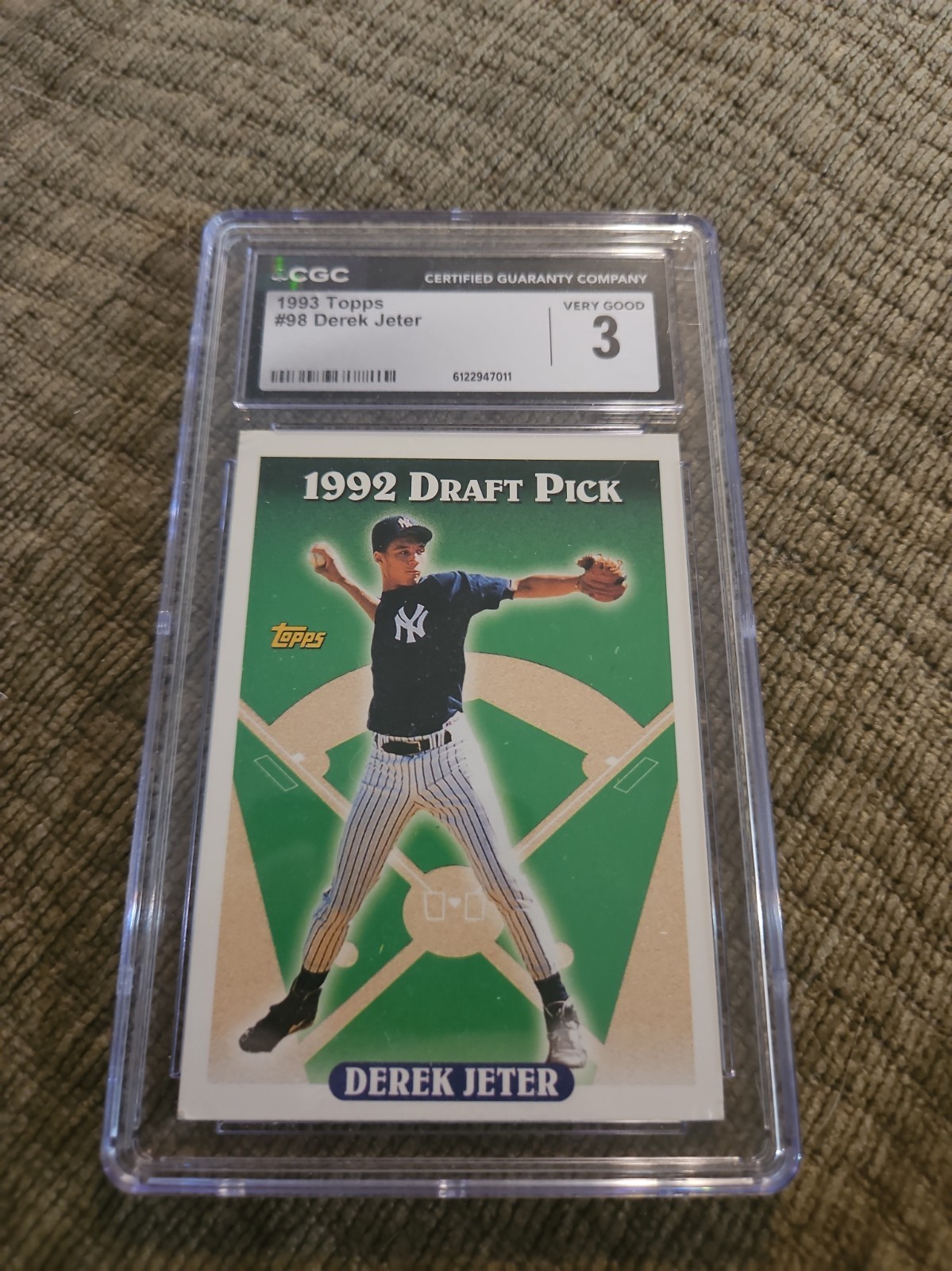 1993 Topps Derek Jeter Rookie Card #98 PSA 3 Very Good Yankees HOF RC 