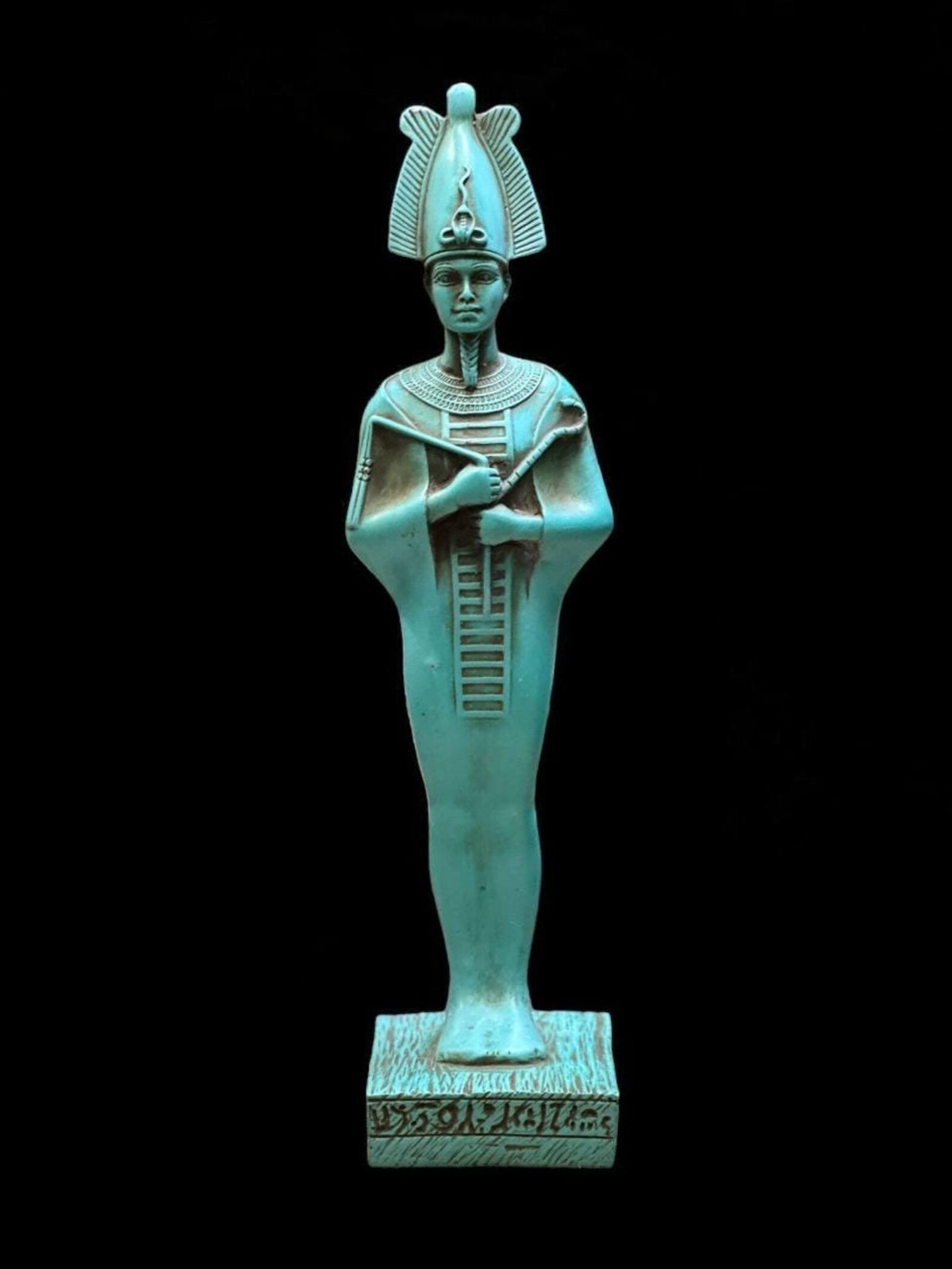 Rare Authentic Ancient Egyptian Antiquities Osiris Turquoise Figure Egyptian BC