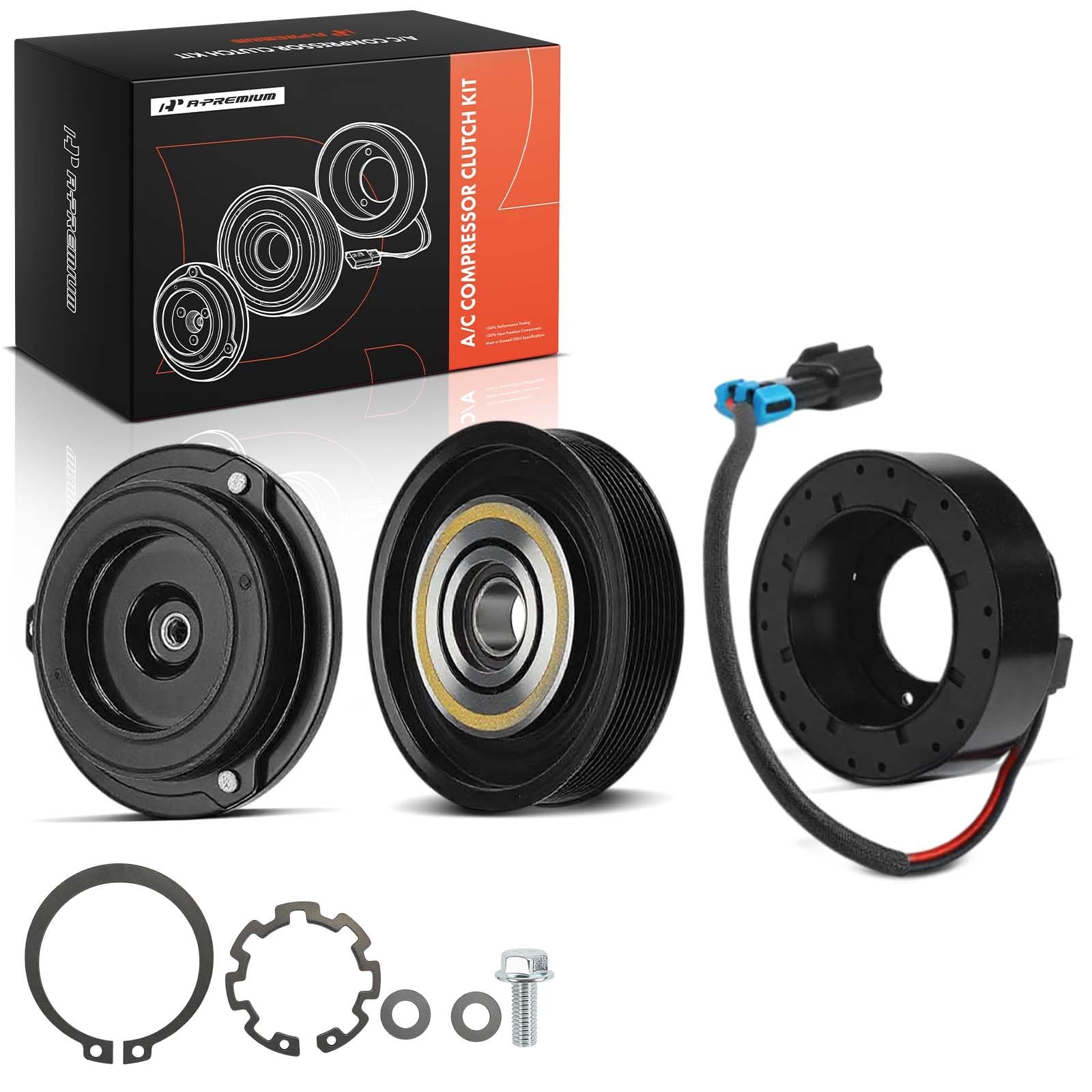 A-Premium Air Conditioner AC Compressor Clutch Kit Compatible with Freightliner