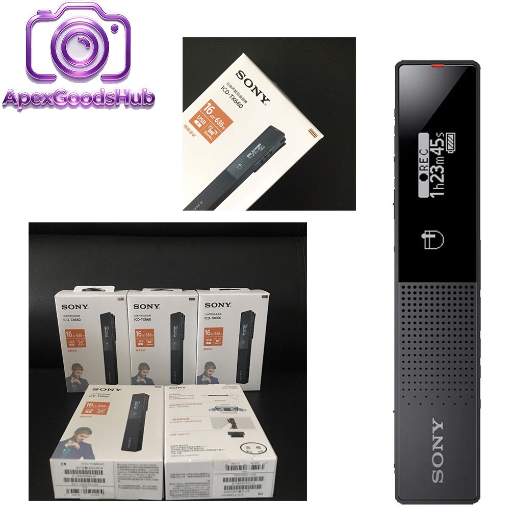 Sony ICDSony ICD-TX660 16GB Ultra-Slim Digital Voice Recorder - New Original box