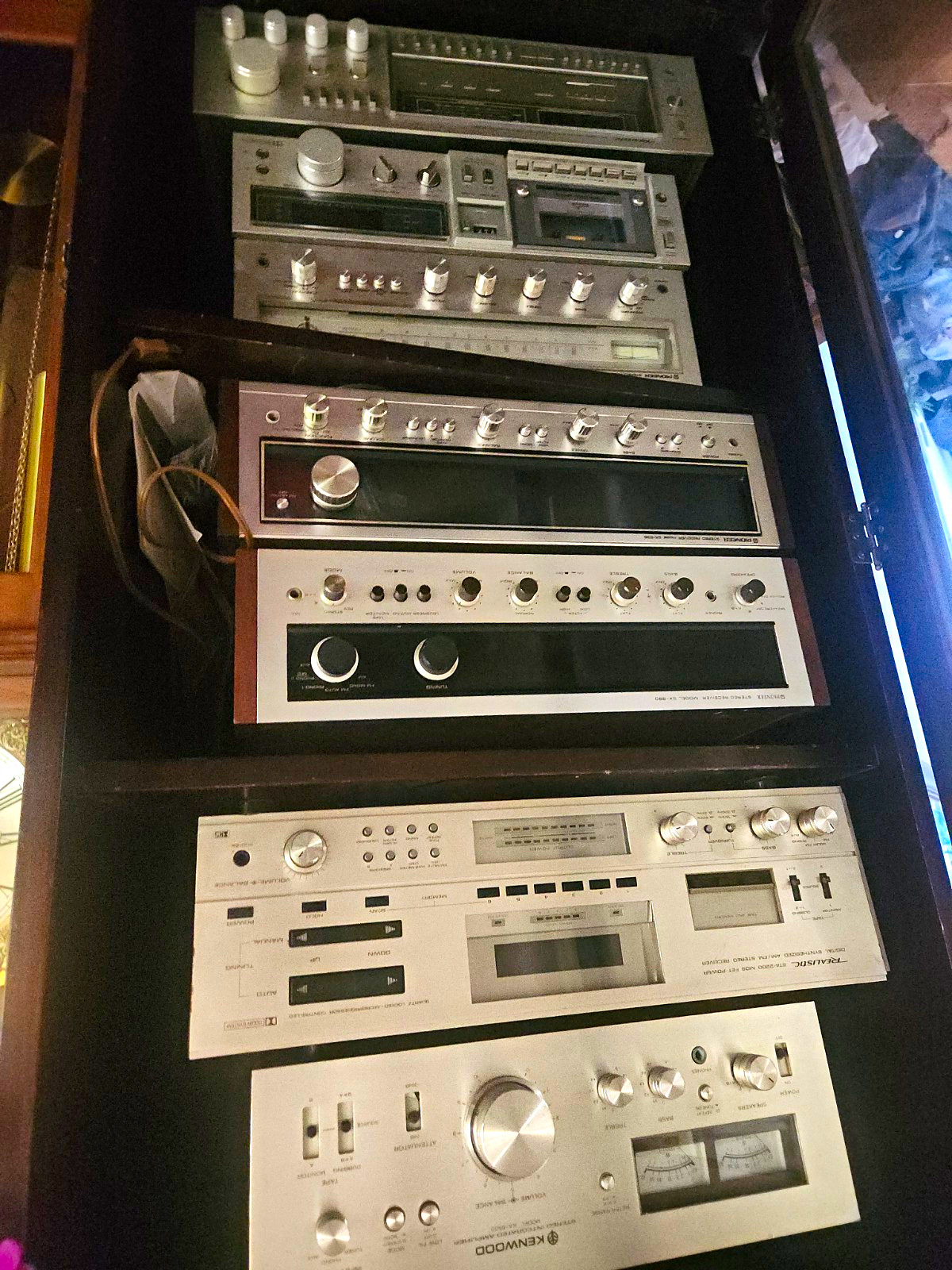 Kenwood Pioneer Sony Technics Realistic Vintage Audio Lot Receiver Amp Deck EQ