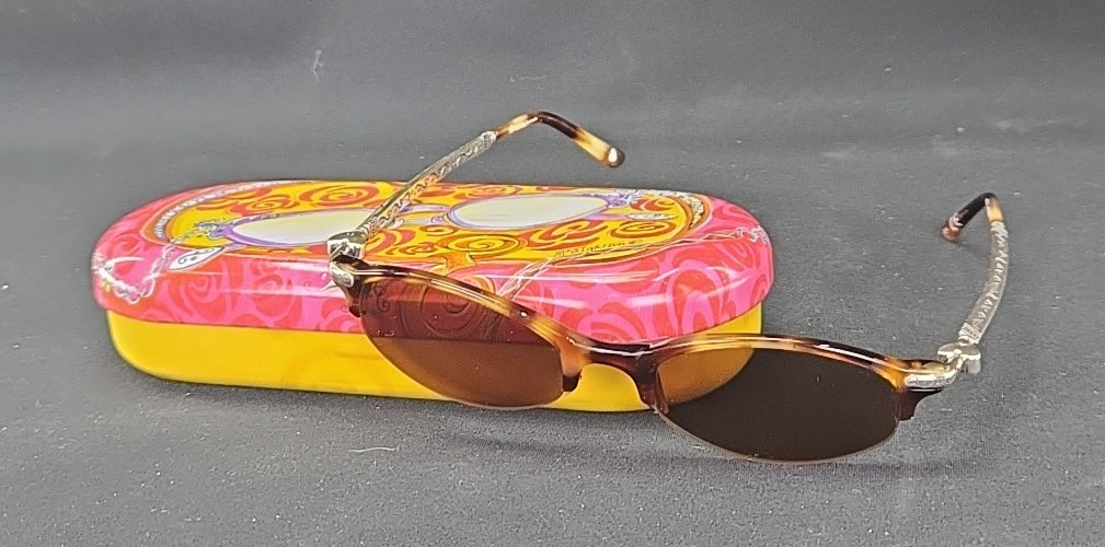 Brighton Little Women Tortoiseshell Half Rim Sunglasses (47 19)