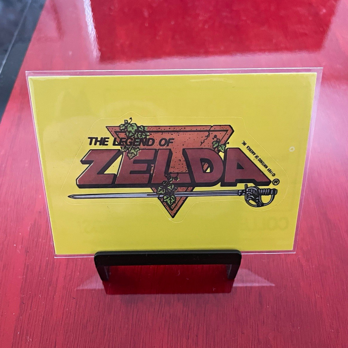 Nintendo The Legend of Zelda Logo Non-Sport Sticker 1989 topps card Nintendo The Legend of Zelda Logo Non-Sport Sticker 1989 topps card
