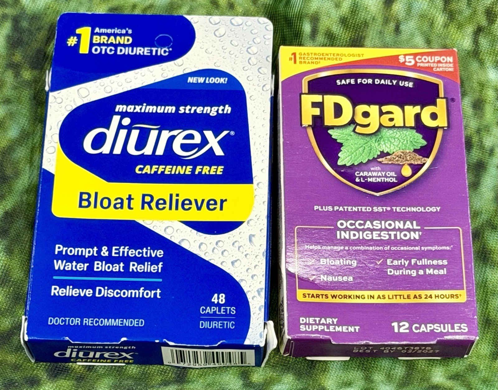 Diurex Max -Maximum Strength Caffeine-Free Diuretic +FDgard Occasional Digestive