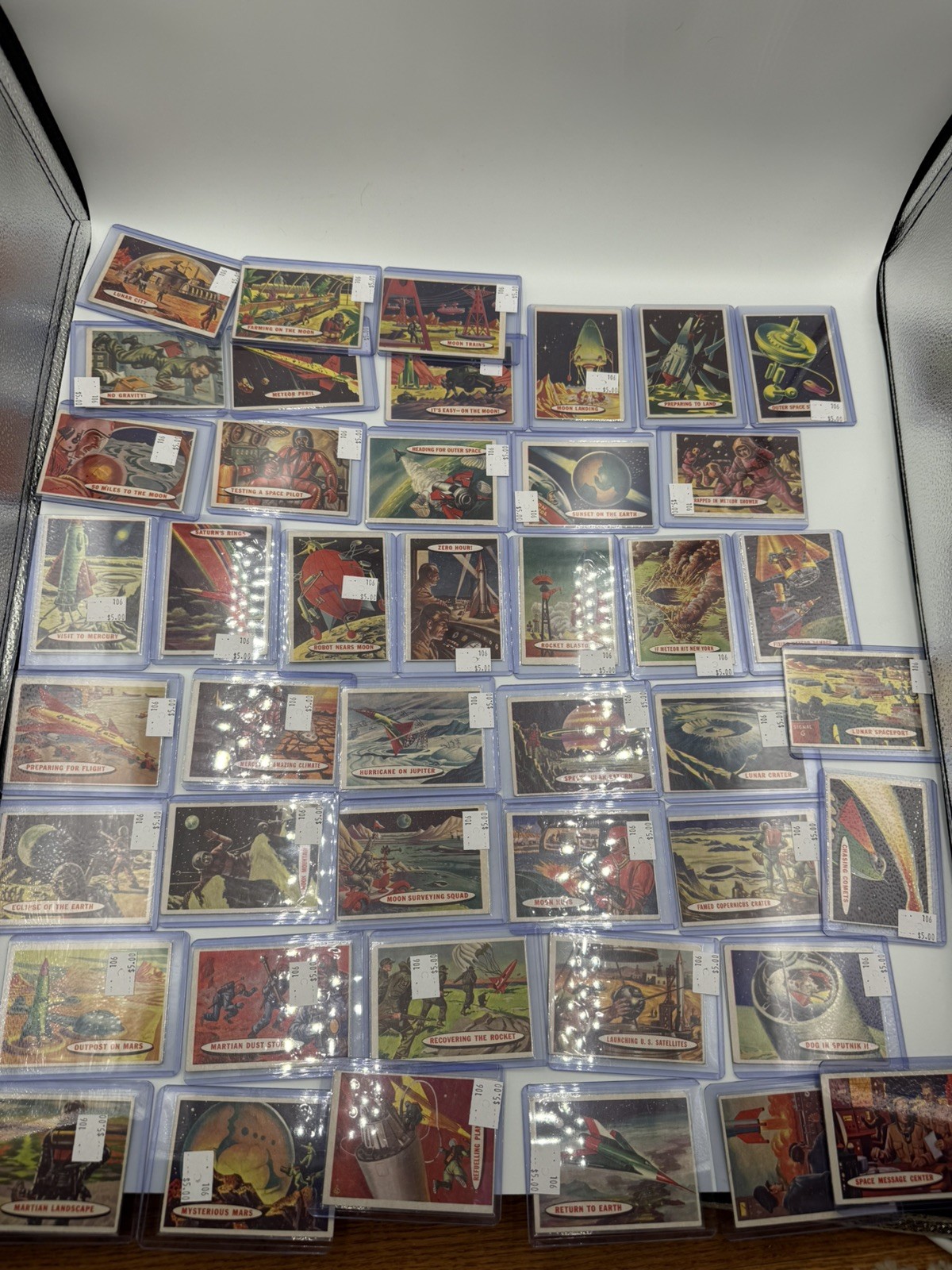 1957 Topps Space Cards Lot of 48 Original Blue Back Sci-Fi Trading Cards