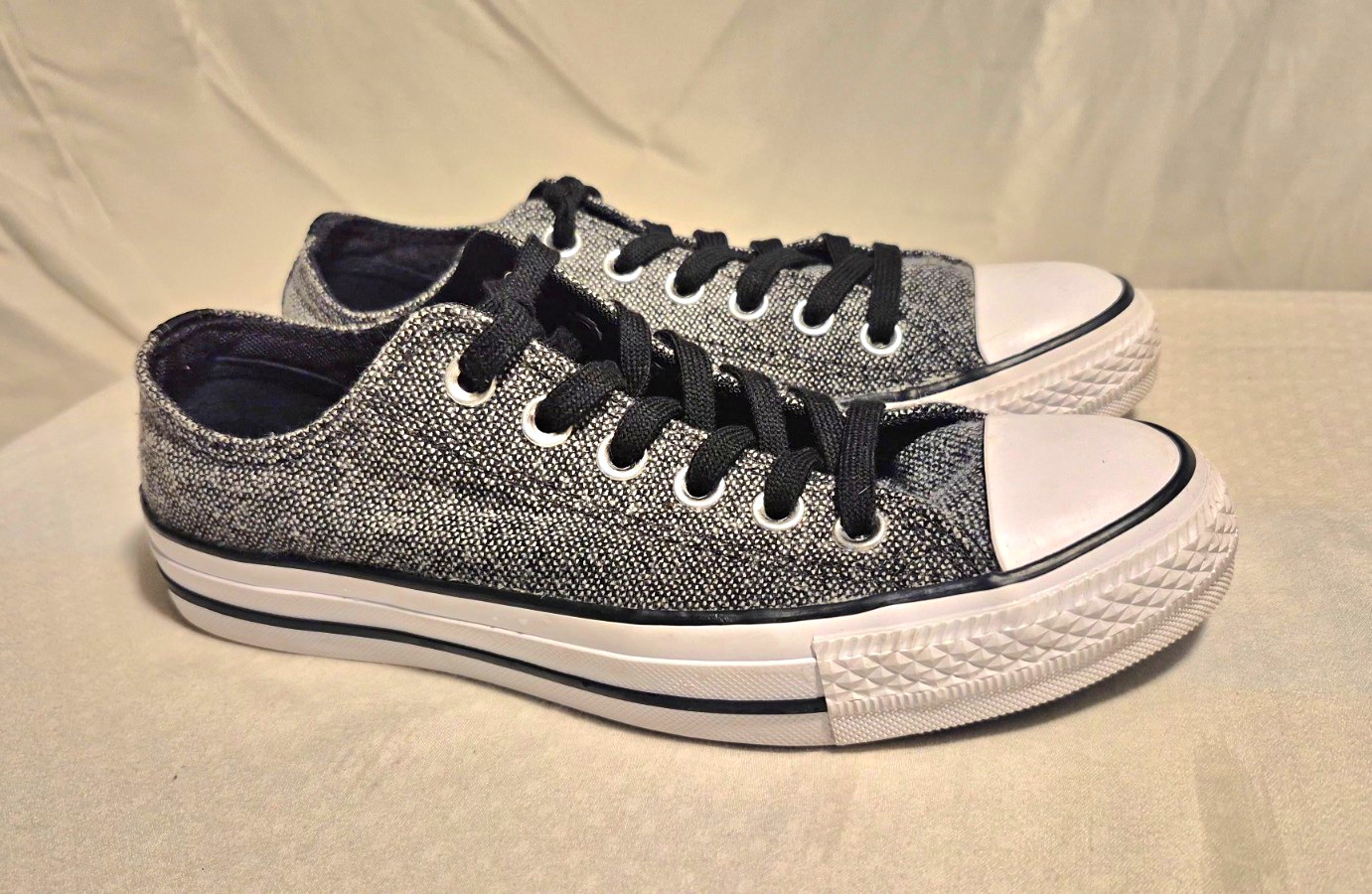 Converse Chuck Taylor All Star Low Top Lace-Up Sneaker Black/White/Gray Converse Chuck Taylor All Star Low Top Lace-Up Sneaker Black/White/Gray