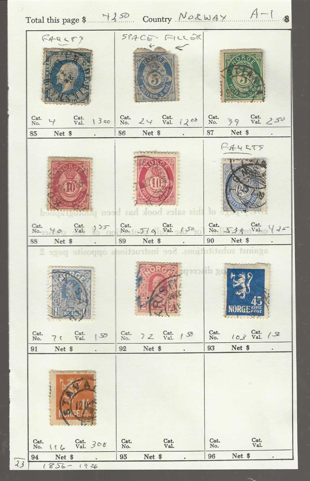 NORWAY...Sc #153/930; B5/7; J4; O55...Used...1930/88...11 Diff...SCV $22.50
