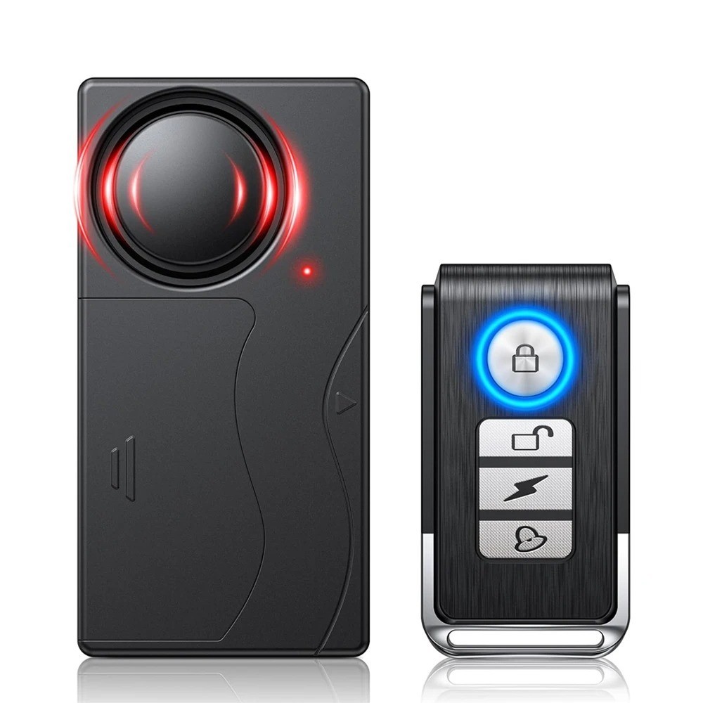 Wireless Bike Alarm with Remote 150dB Anti-Theft Vibration Motorcycle Waterproof