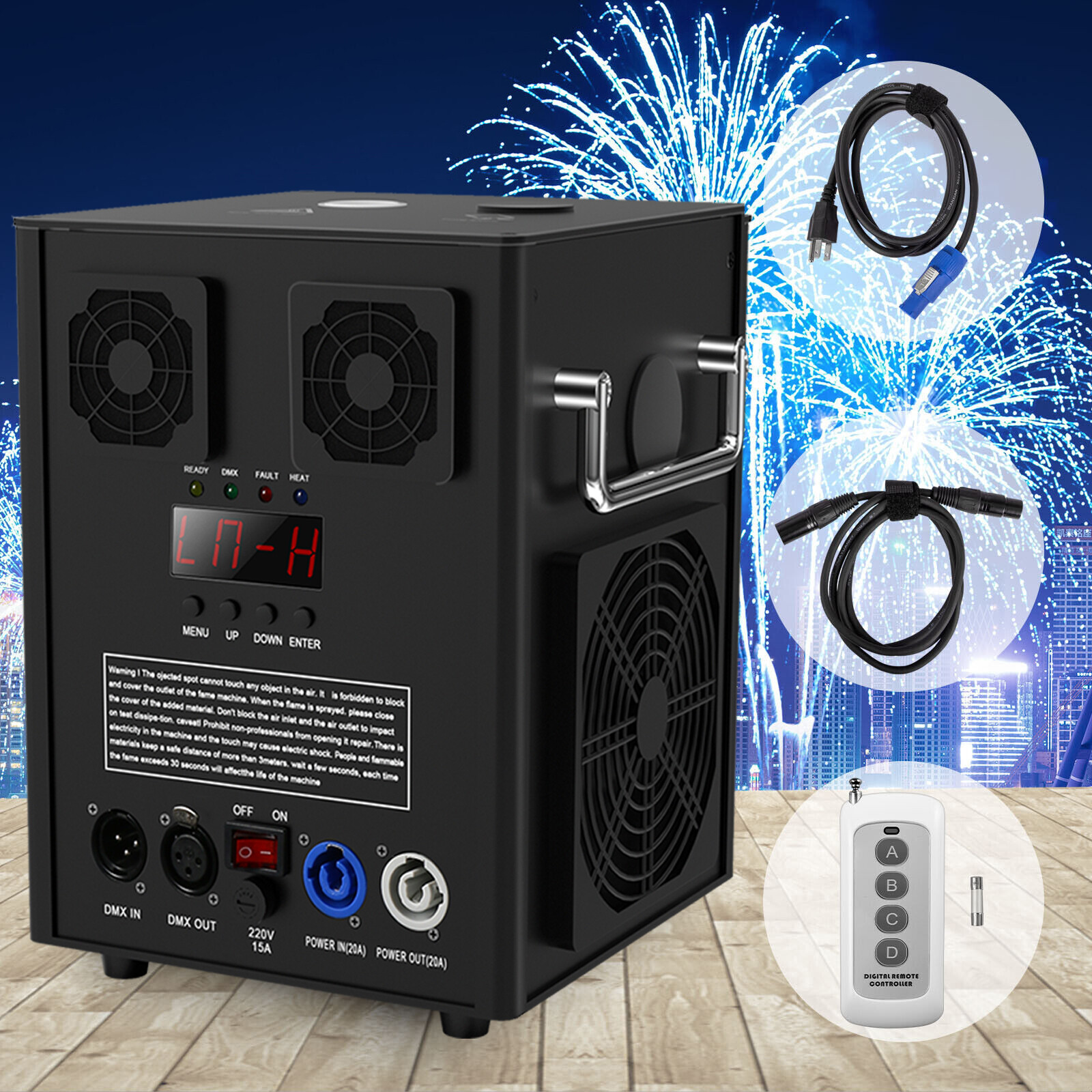 4PCS 700W Cold Spark Machine Stage Effect DMX Firework DJ Event Party Wedding