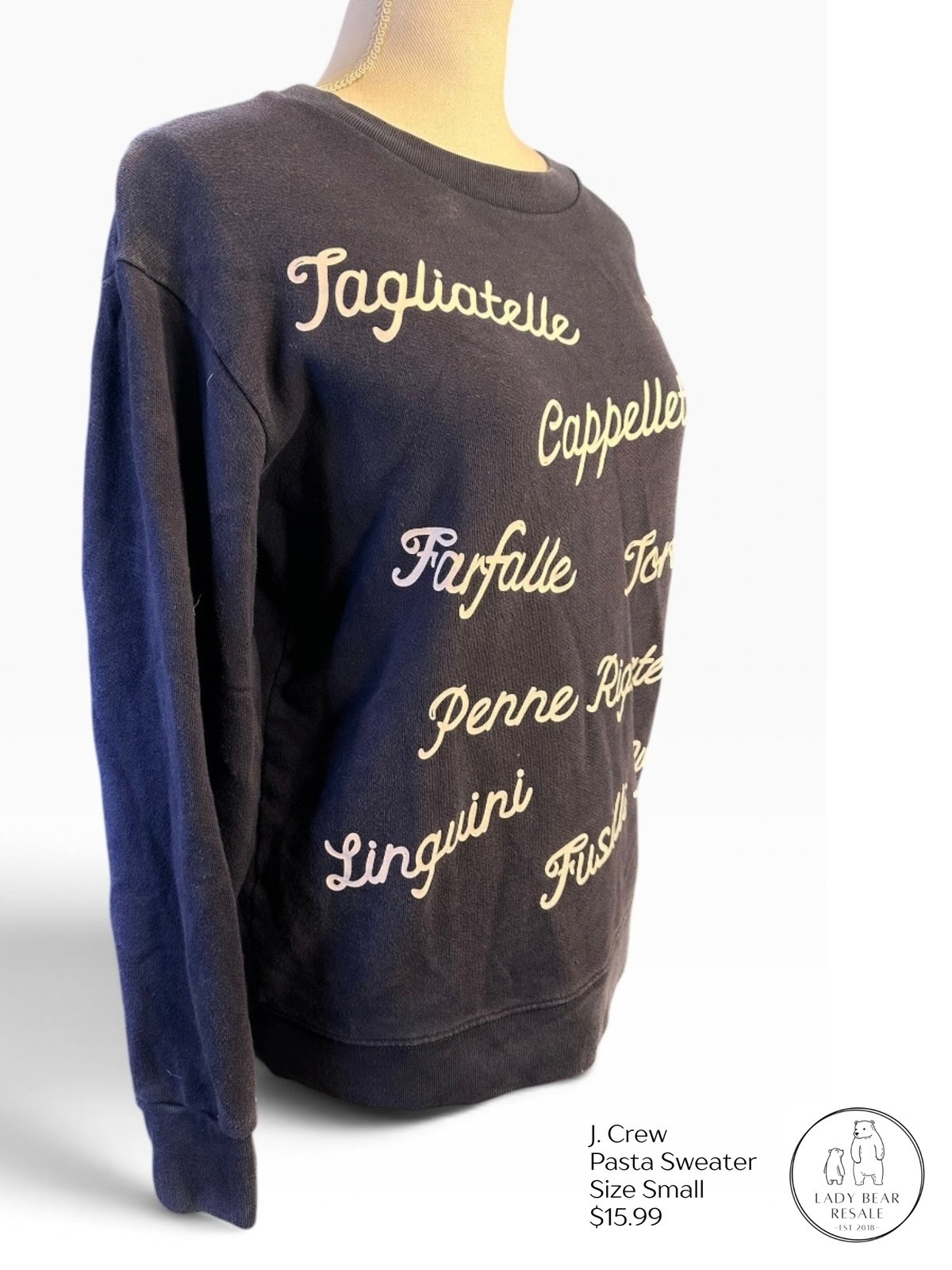 J. Crew Pasta Sweatshirt - Size Small