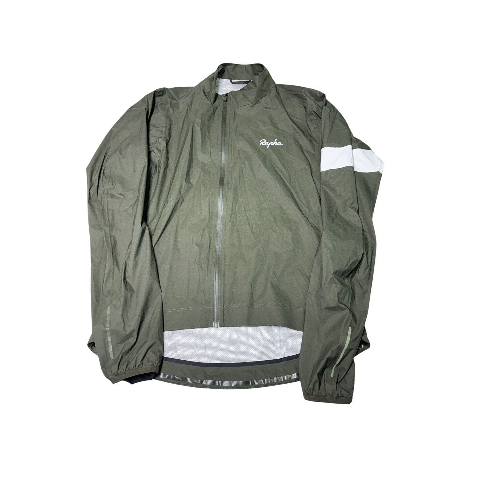 Rapha Core Rain Jacket II Mens Medium Olive Green Waterproof Cycling Coat