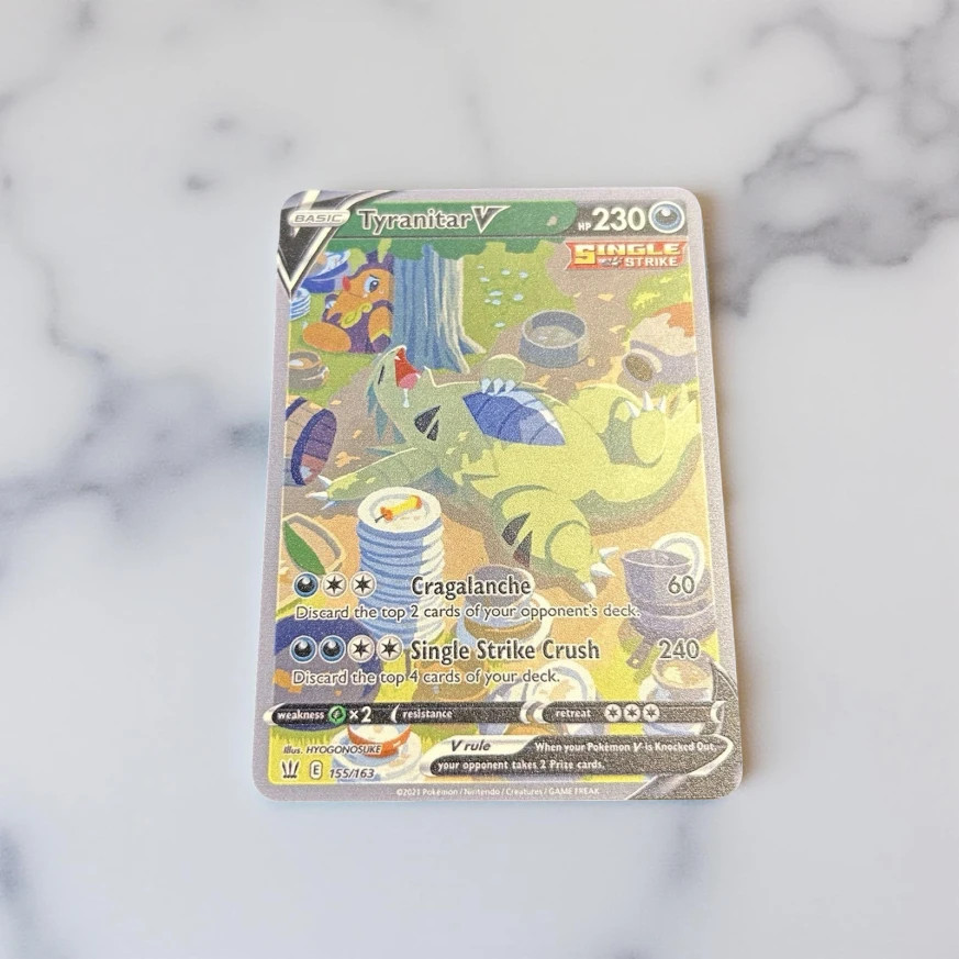 Tyranitar V ~ Pokémon Stainless Steel Gift/Display/Gold Metal
