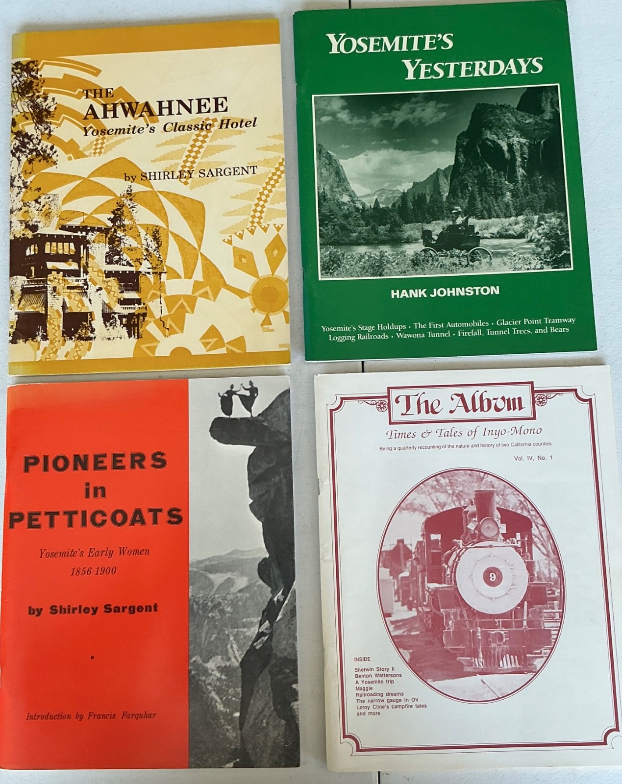 Lot of 4 Yosemite Related Magazines Ahwahnee Yesterdays Shirley Sargent 1980s