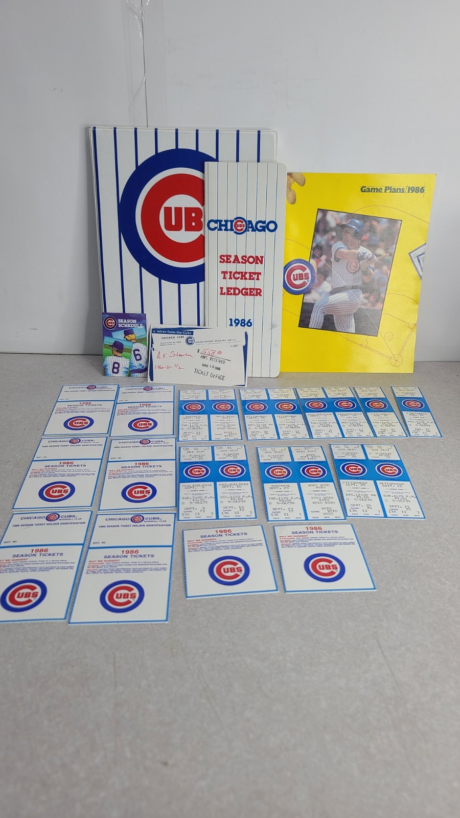 1986 Chicago Cubs Season Tickets Greg Maddux Ryne Sandberg Planner Ledger Rare 1986 Chicago Cubs Season Tickets Greg Maddux Ryne Sandberg Planner Ledger Rare