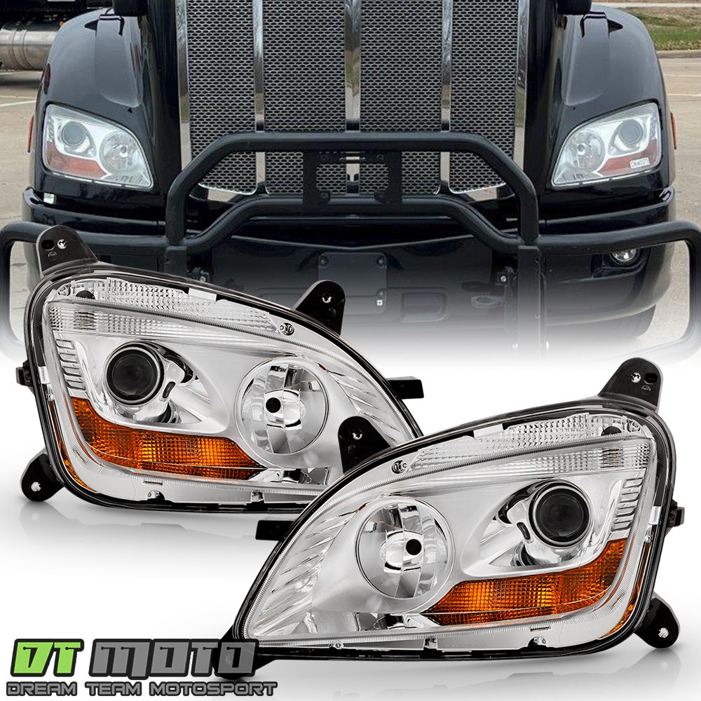 For 2013-2021 Peterbilt 579 587 Projector Headlights Headlamps Pair Left+Right