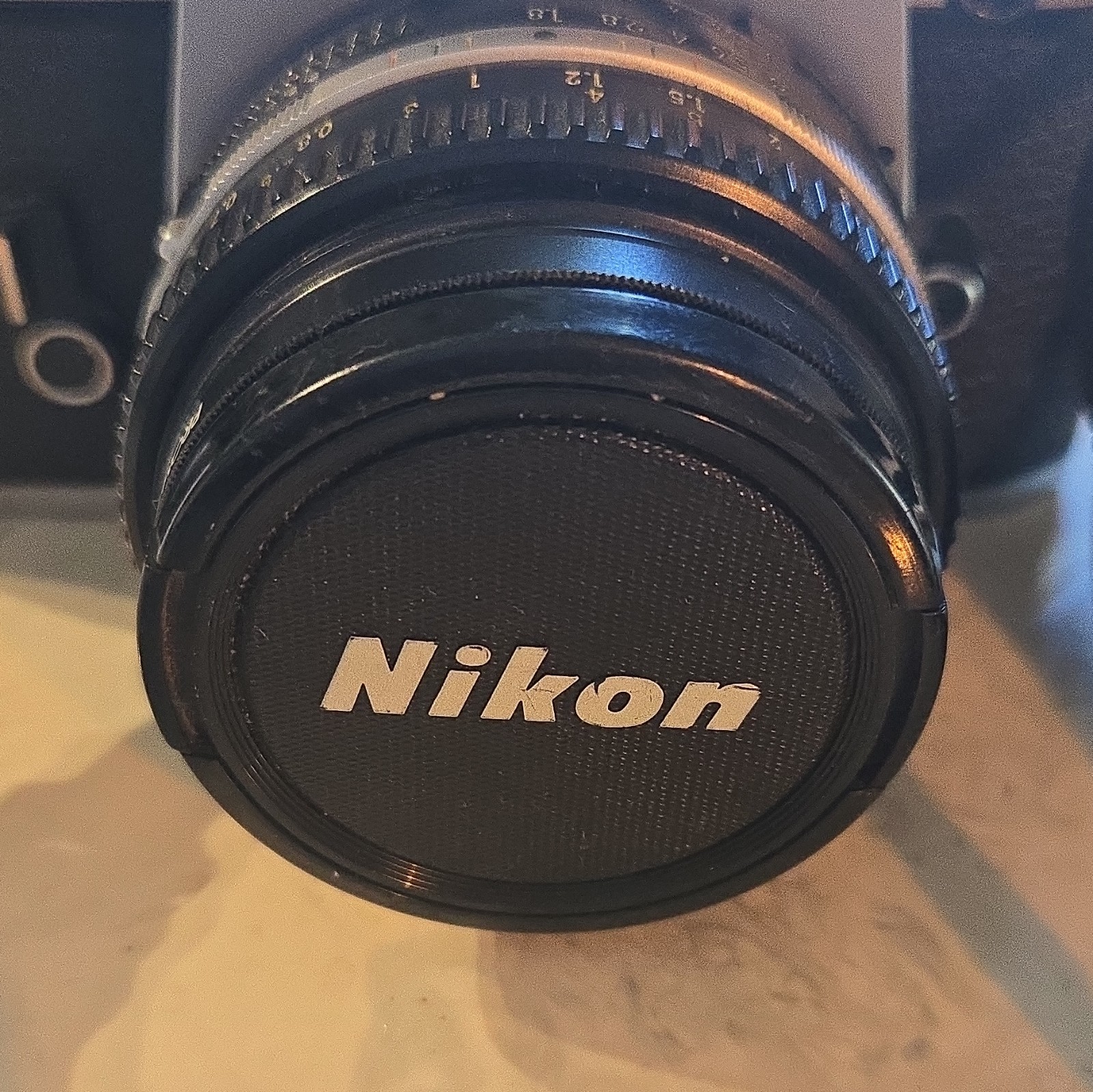 Nikon FG Black 35mm SLR Film Camera w/ Nikkor 50mm f/1.8 Lens Strap