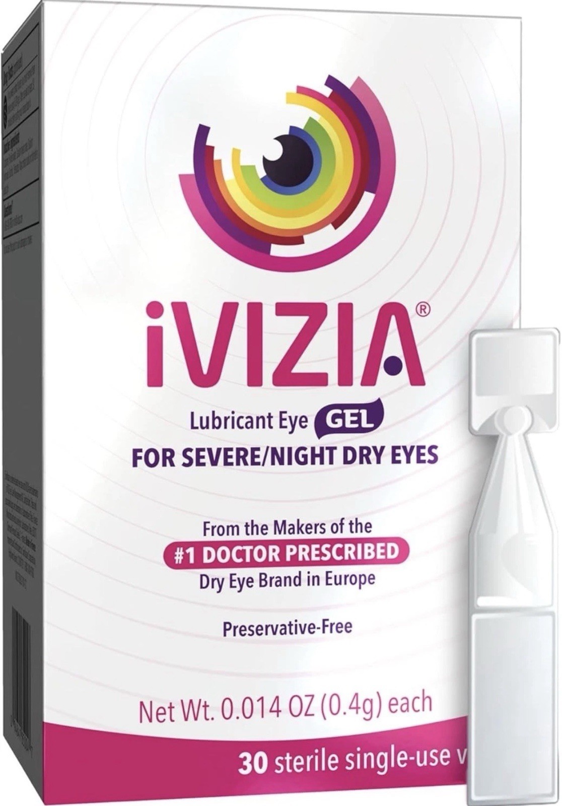 Ivizia Lubricant Eye Gel for Severe Dry Eyes - 30 Single Use Vials *EXP 05/2028* Ivizia Lubricant Eye Gel for Severe Dry Eyes - 30 Single Use Vials *EXP 05/2028*