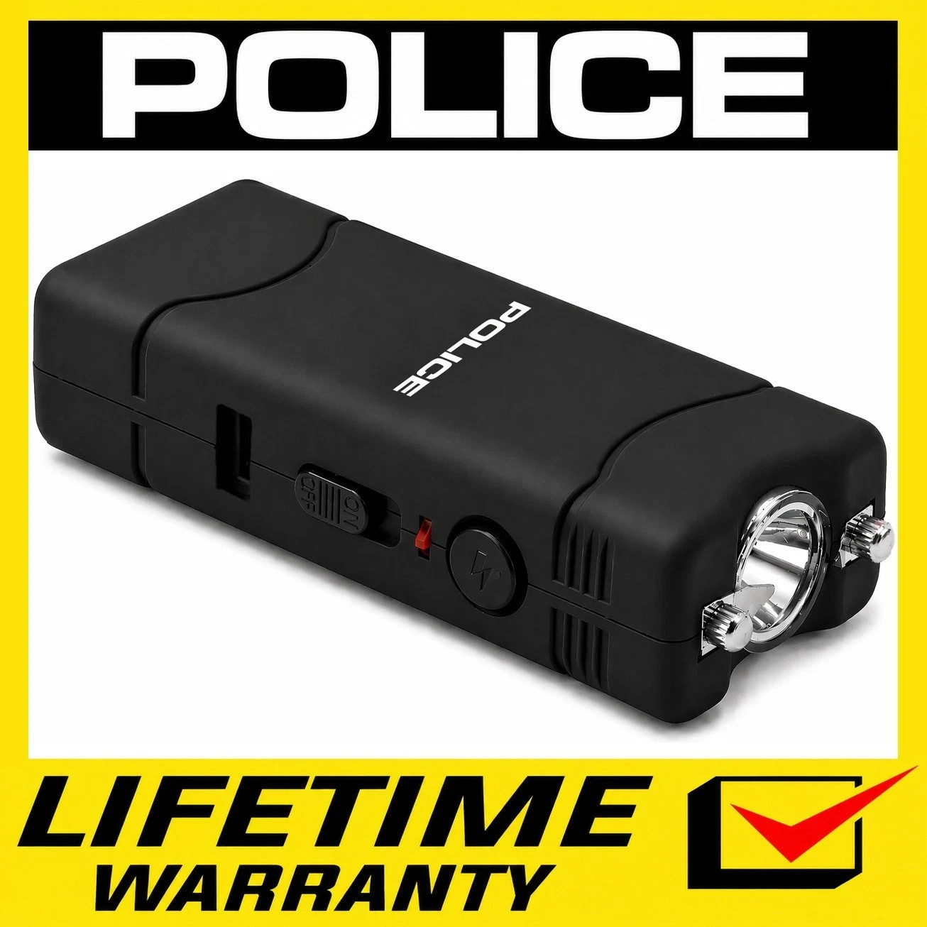 POLICE Stun Gun 801 High Voltage Mini Rechargeable LED Flashlight Black
