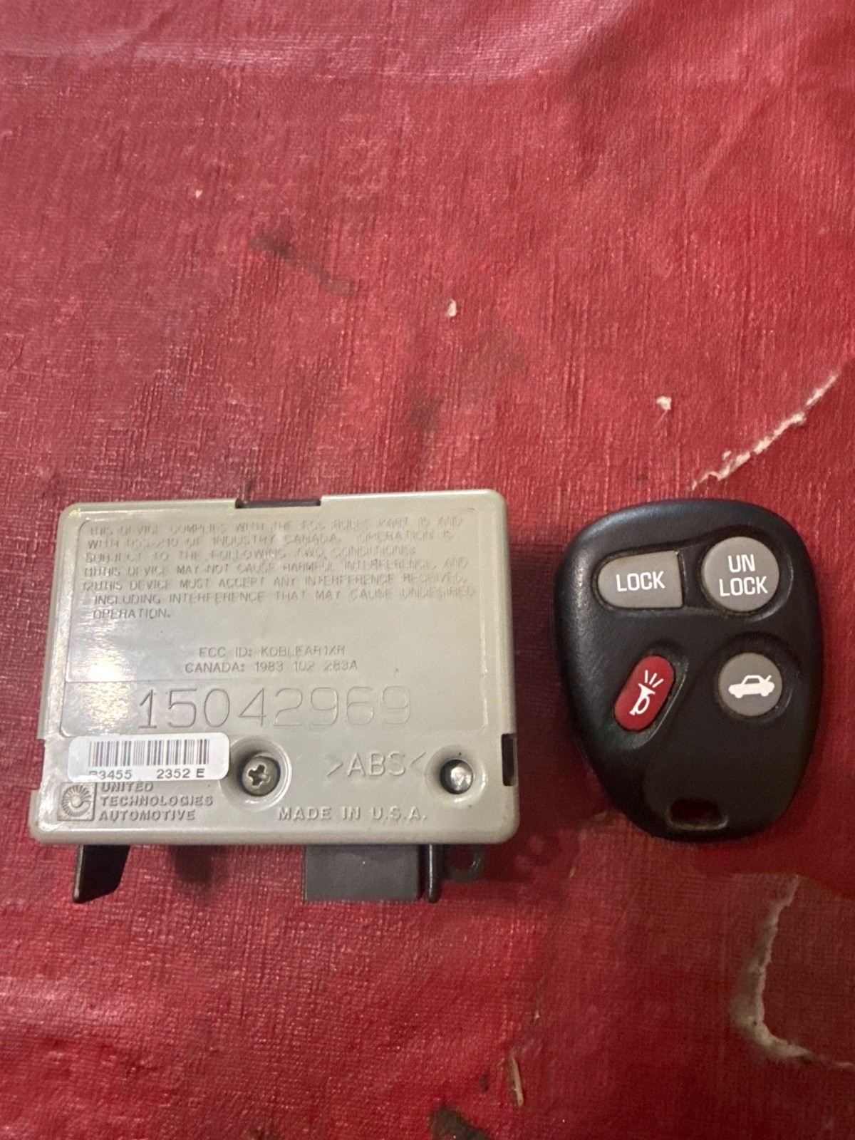 2000 2005 Chevrolet Impala Monte Carlo Remote Theft Locking Module Fob 15042969 2000 2005 Chevrolet Impala Monte Carlo Remote Theft Locking Module Fob 15042969