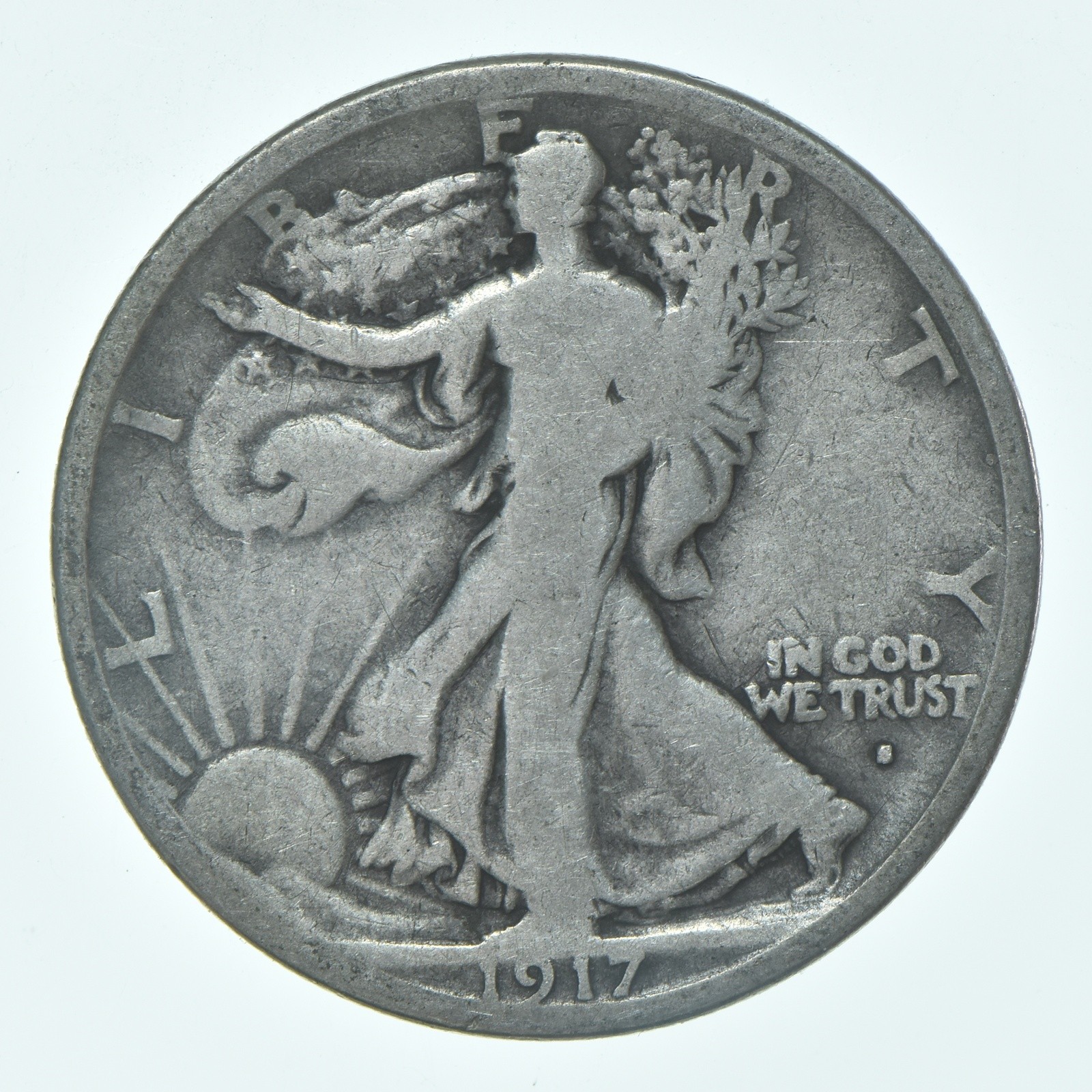 1917-S OBV Walking Liberty Half Dollar CIRC G+ 90% Silver 1917-S OBV Walking Liberty Half Dollar CIRC G+ 90% Silver