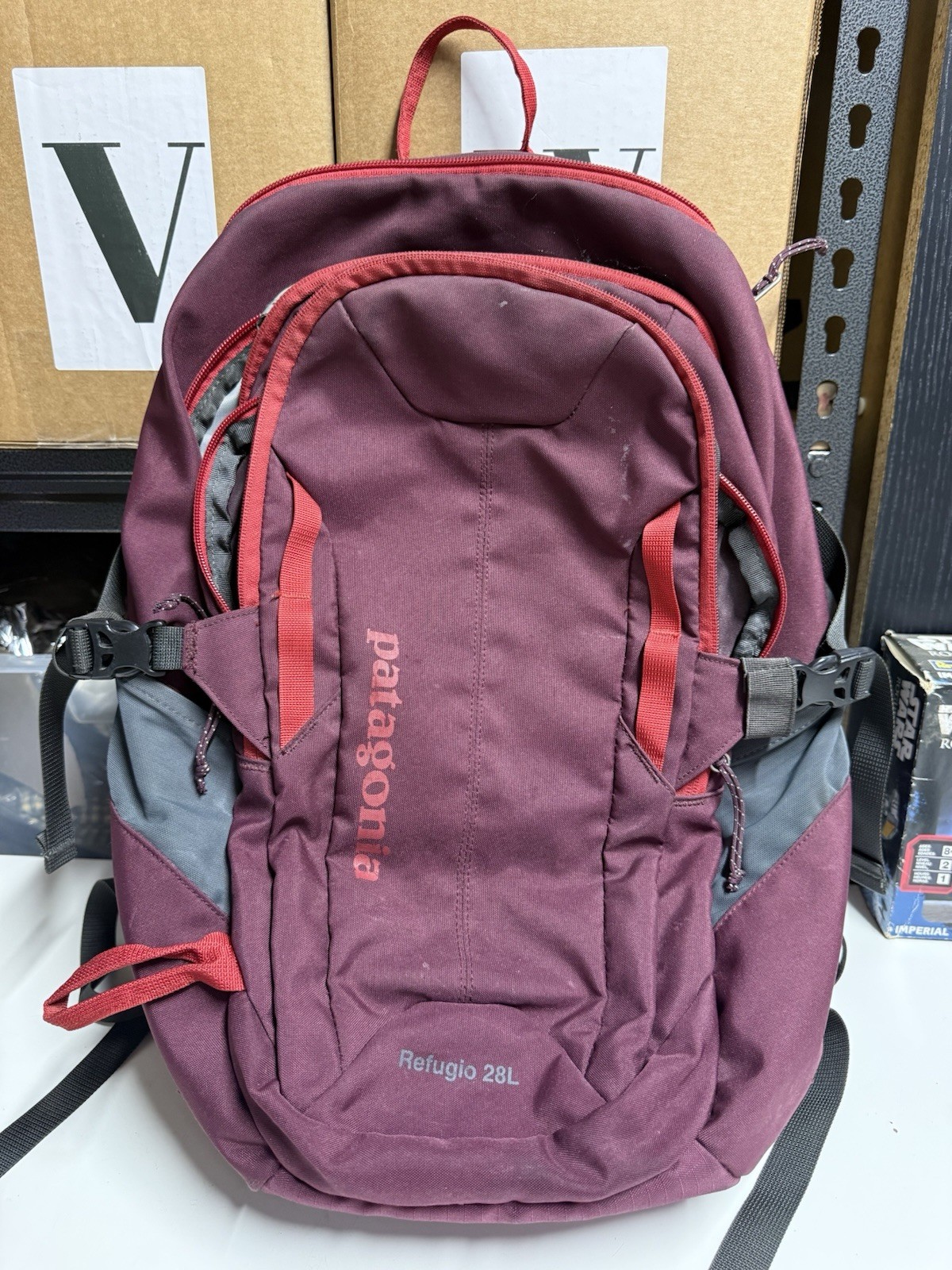 Patagonia Refugio 28L Backpack Maroon Outdoor Trail Hiking Travel Daypack Laptop Patagonia Refugio 28L Backpack Maroon Outdoor Trail Hiking Travel Daypack Laptop