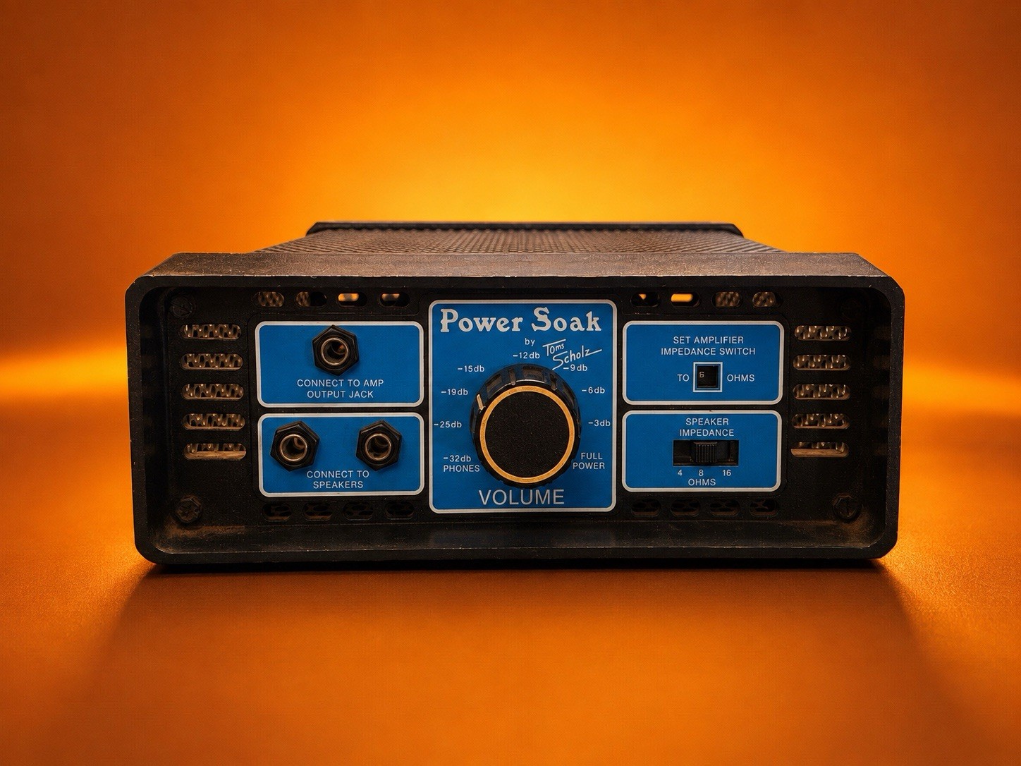 Vintage Tom Scholz Power Soak Model II Guitar Amp Attenuator Load Box w/ Cables