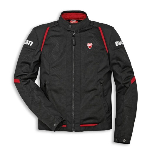 Ducati Flow C4+ Men\'s Motorcycle Jacket Mesh Fabric Racing Biker Riding Jacket